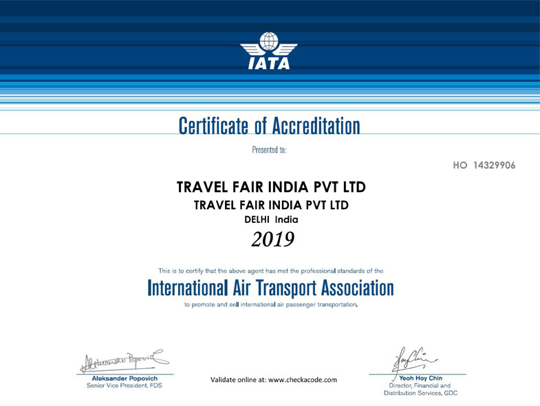 list of iata travel agents in india